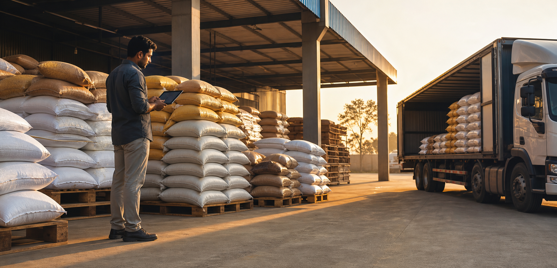 Agricultural commodities prepared for commercial distribution